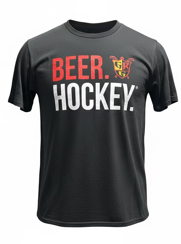 TEE BEER. HOCKEY.® Black