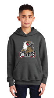 Yth Logo Hood- Dark Grey