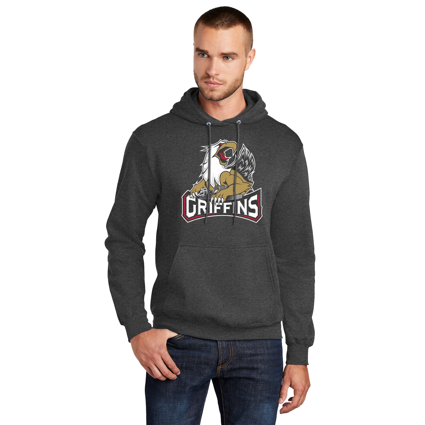 HOOD Heather Charcoal Primary Logo