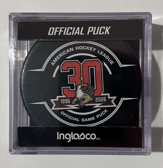 Official On Ice Game Puck 30th Season