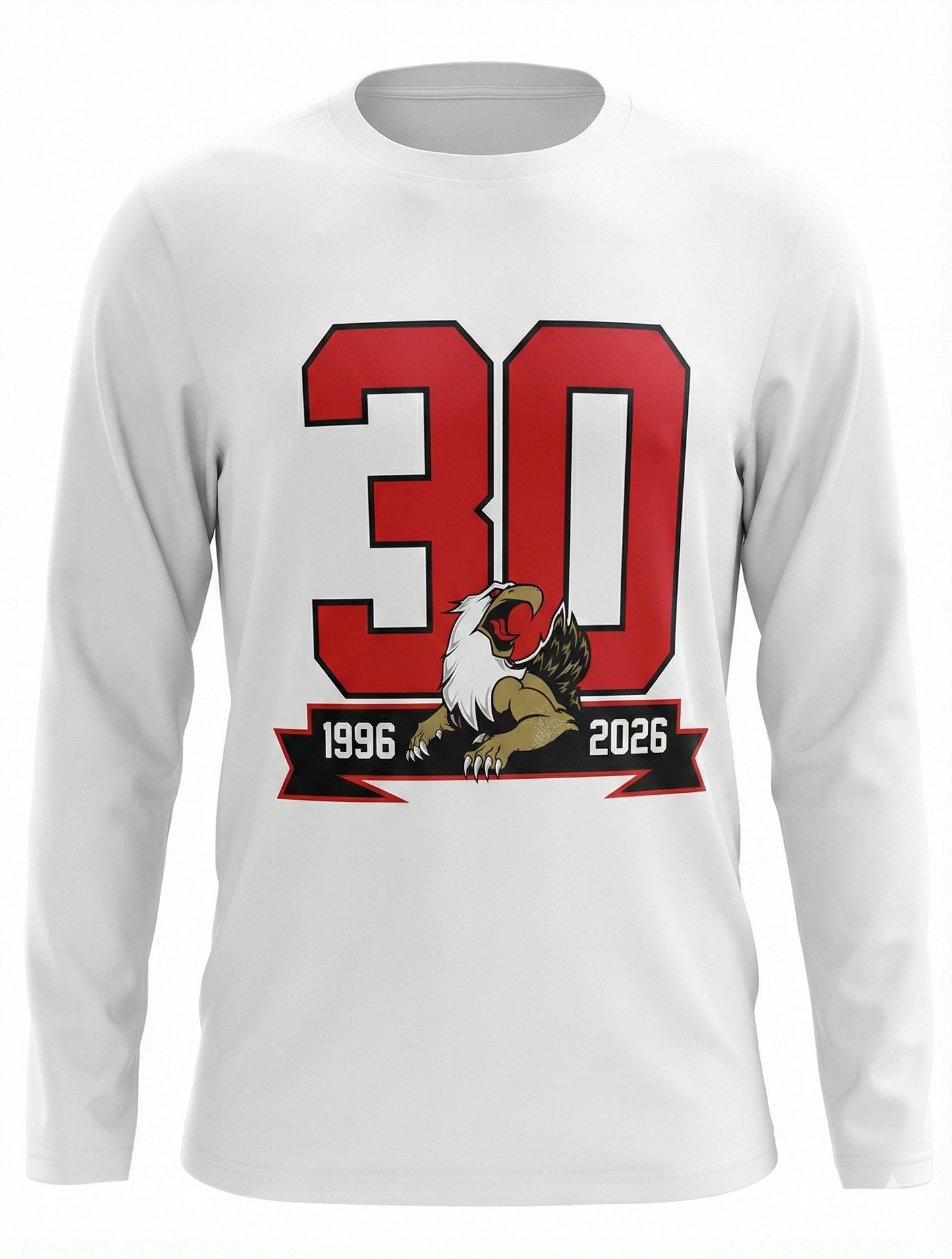 30th Season Logo Long Sleeve Tee White