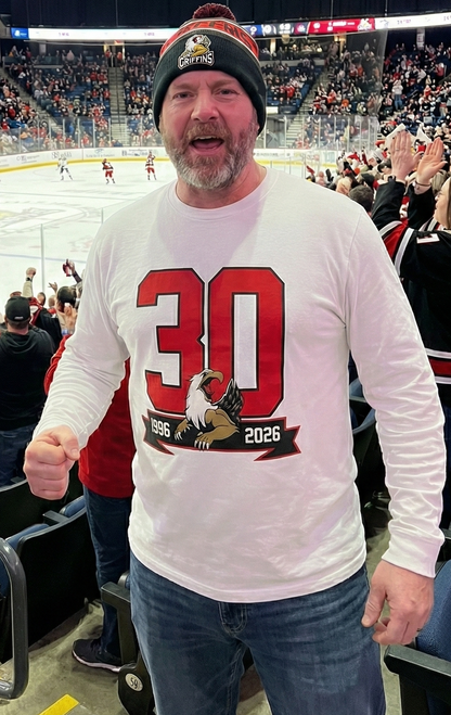 30th Season Logo Long Sleeve Tee White