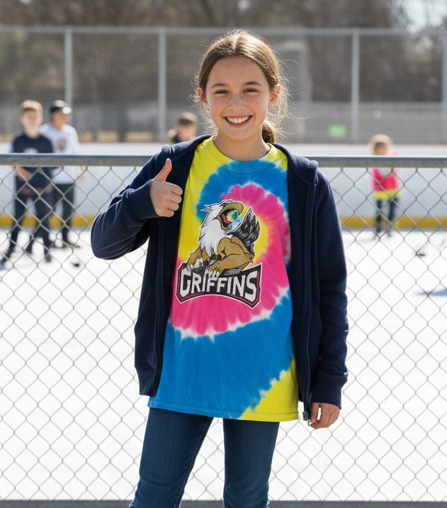 YTH LOGO TEE - Neon Tie Dye