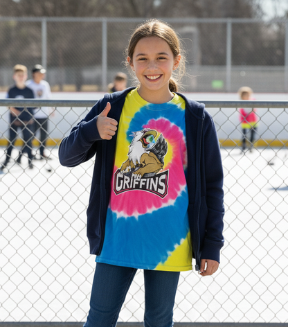 YTH LOGO TEE - Neon Tie Dye