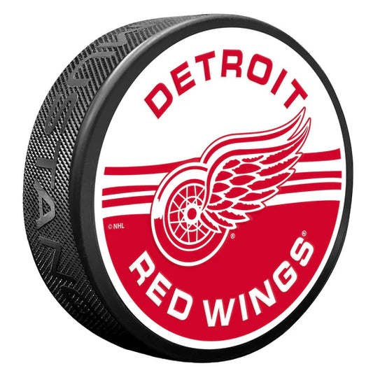 PUCK Embossed Red Wings HALF & HALF